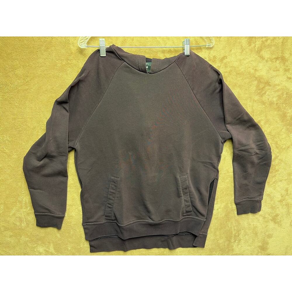 Nike Dri-Fit Purple Waffle Knit Hoodie Women's M Side Slit Pullover Sweatshirt